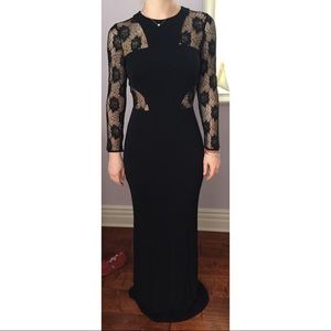 Black gown with lace detailing